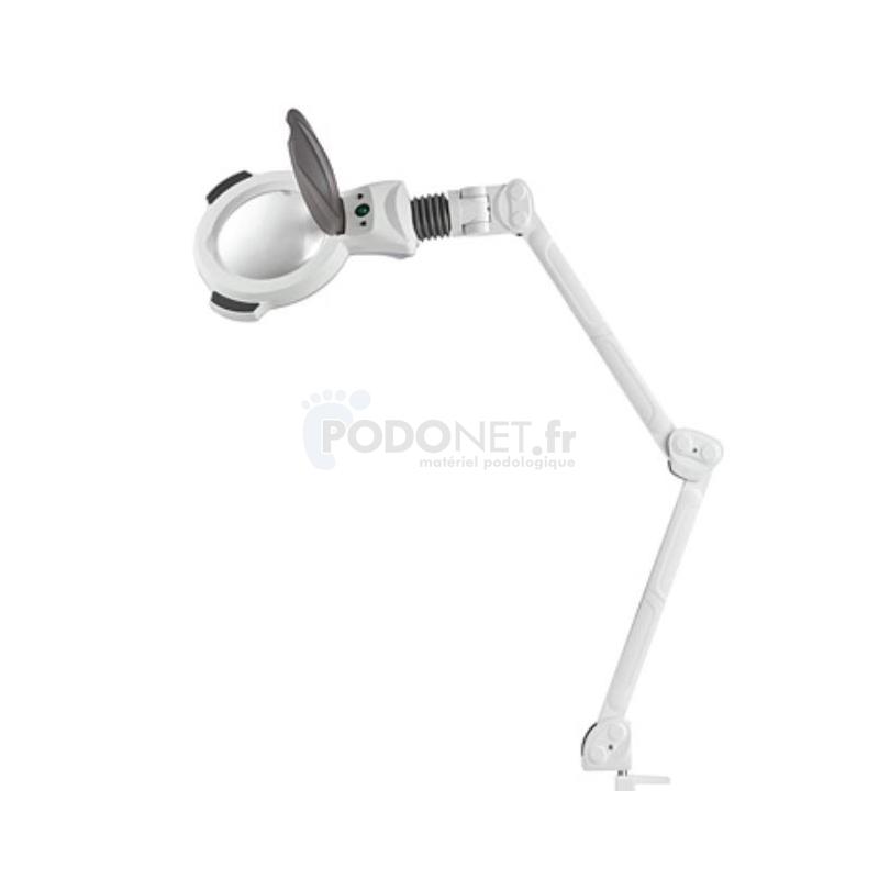 Lampe-loupe LED lentille 190 x 157 mm 5D avec embase étau et pied roulettes  à 180,00€