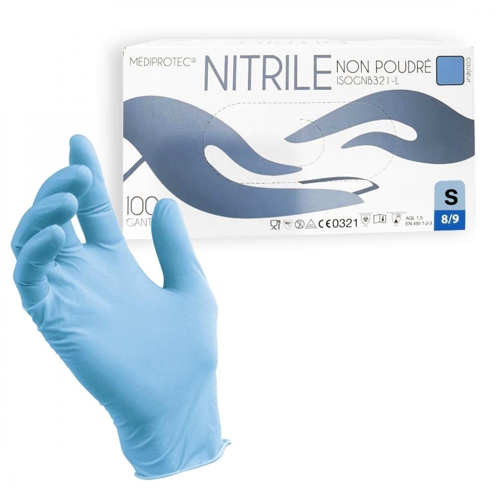 Gants nitrile non poudrés cobalt blue mediclinic - Drexco Médical
