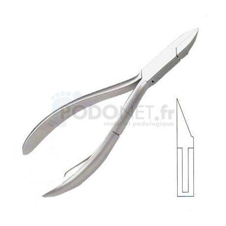 Pince à ongles speciale podologue becs plats  13,5 cm 